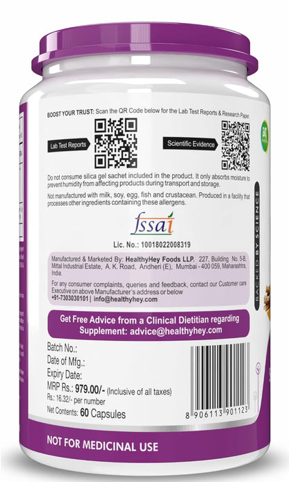 HealthyHey Nutrition Licorice Root Extract 25:1-100% Natural -60 Veg. Capsules- Support Heart Health and Digesion