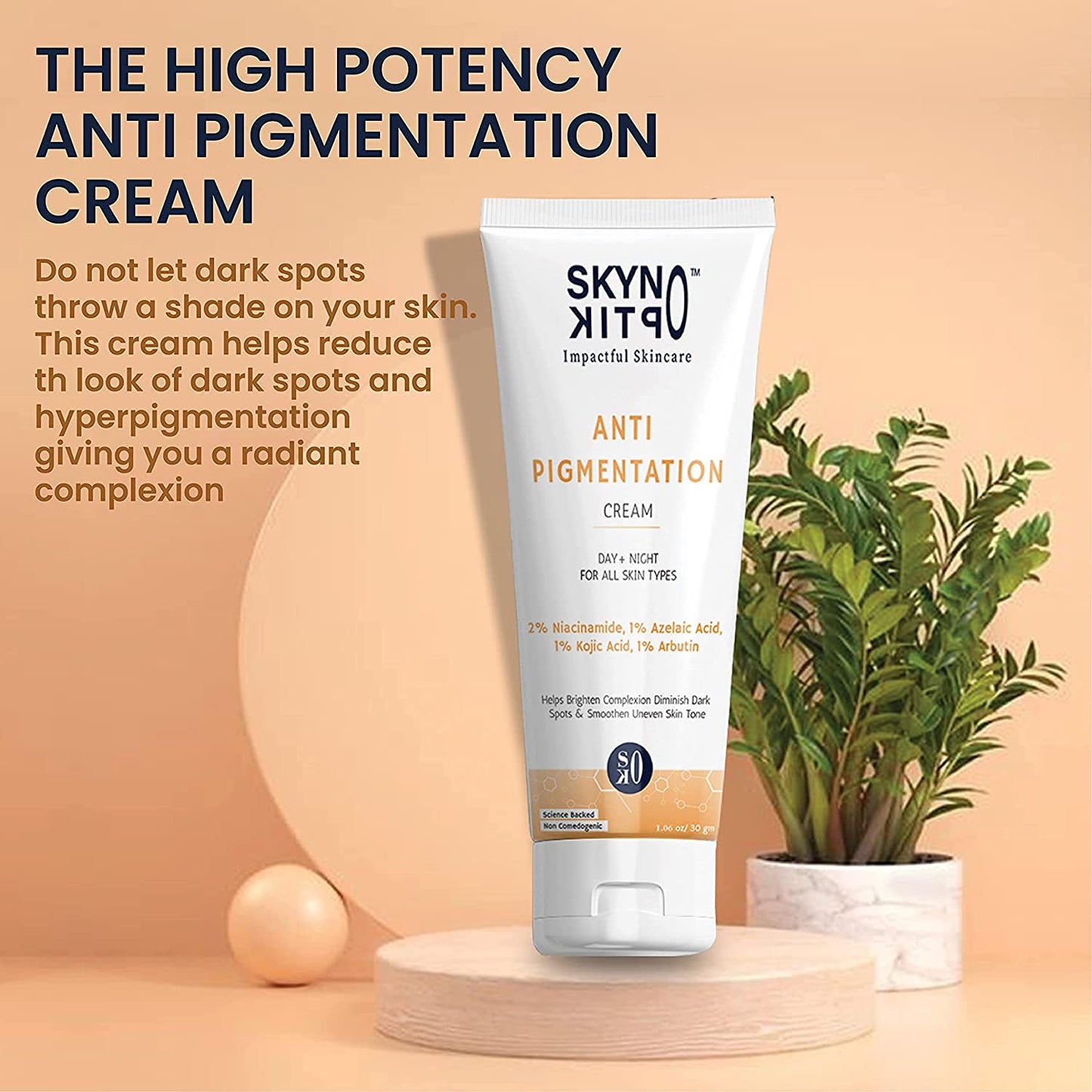 Anti Pigmentation Cream || Hyperpigmentation & Dark Spot Treatment with 2% Niacinamide, Azelaic Acid, Kojic Acid & Arbutin | Dark Spot Corrector for Women & Men (30g)