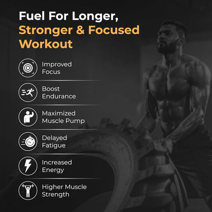 Nutrabay Gold Spark Pre Workout Supplement Powder 300mg Caffeine, 1000mg L-Arginine, 3000mg Beta Alanine, 2500mg Citrulline Malate per Serving â€“ Muscle Pump & Performance â€“ 250g, Fruit Punch