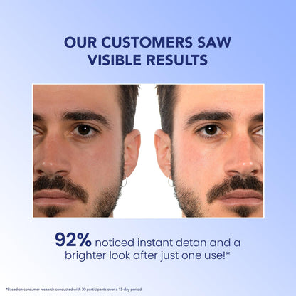 BELLAVITA Instant Brightening 2-in-1 Face Mask | Instant Tan Removal | Instant Skin Brightening | No Bleach Formula | Face Mask for Summer | Dark Spot Reduction | For Men | 45 g