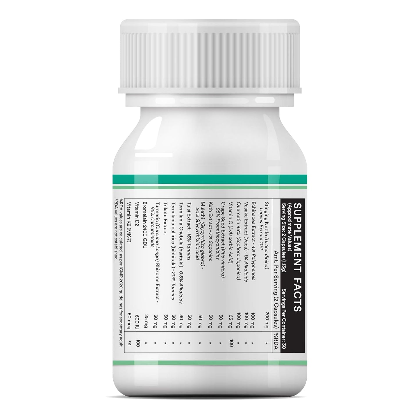 INLIFE Lung Detox Supplement | Stinging Nettle, Echinacea, Quercetin, Mulethi, Curcumin, Bromelain | Supports Healthy Lungs - 60 Vegetarian Capsules (Pack of 1, 60)