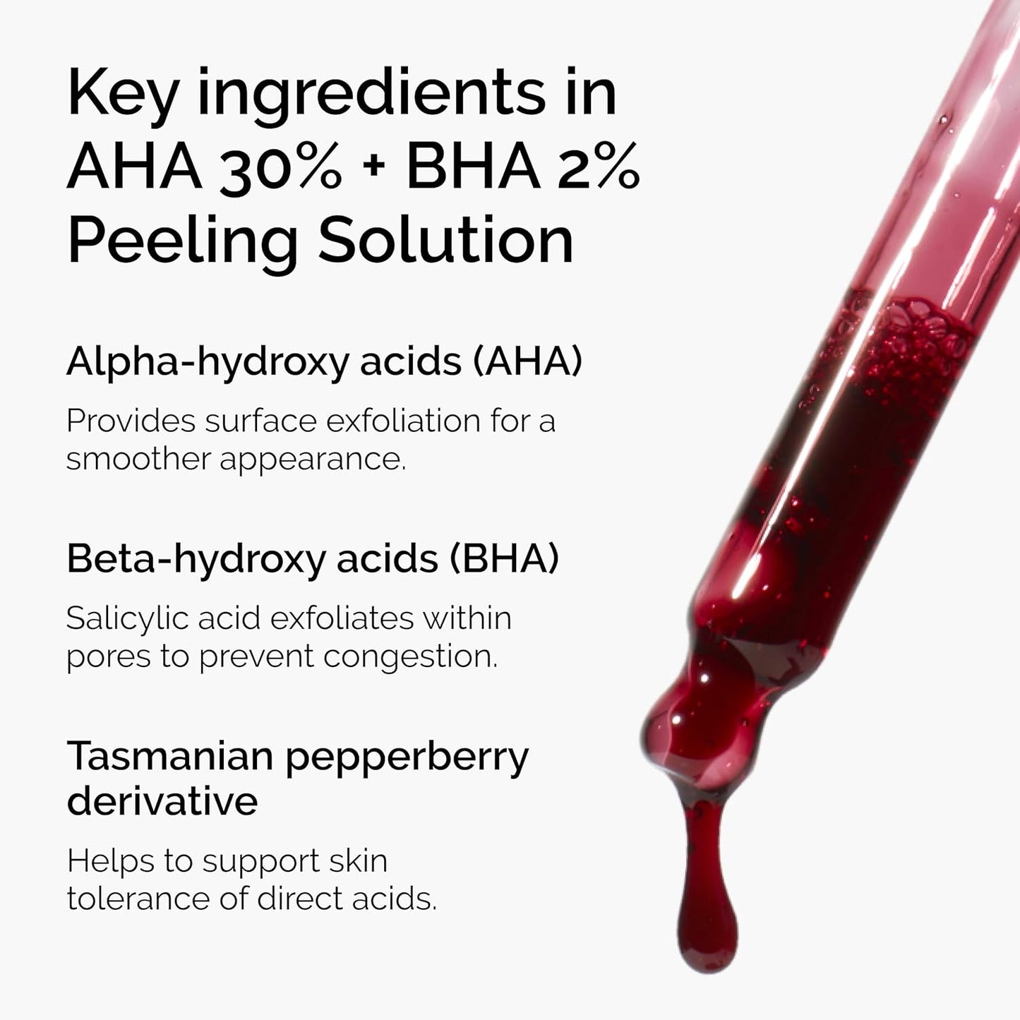 The Ordinary AHA 30% + BHA 2% Peeling Solution, Advanced Exfoliating Peel for Brighter Skin, 30ml