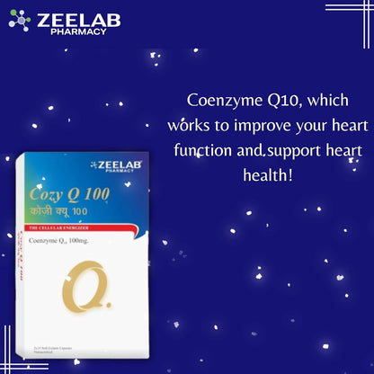 Zeelab Cozy Q100, Coenzyme Q10 100mg. | Cellular Energizer - 15 Softgel Capsules