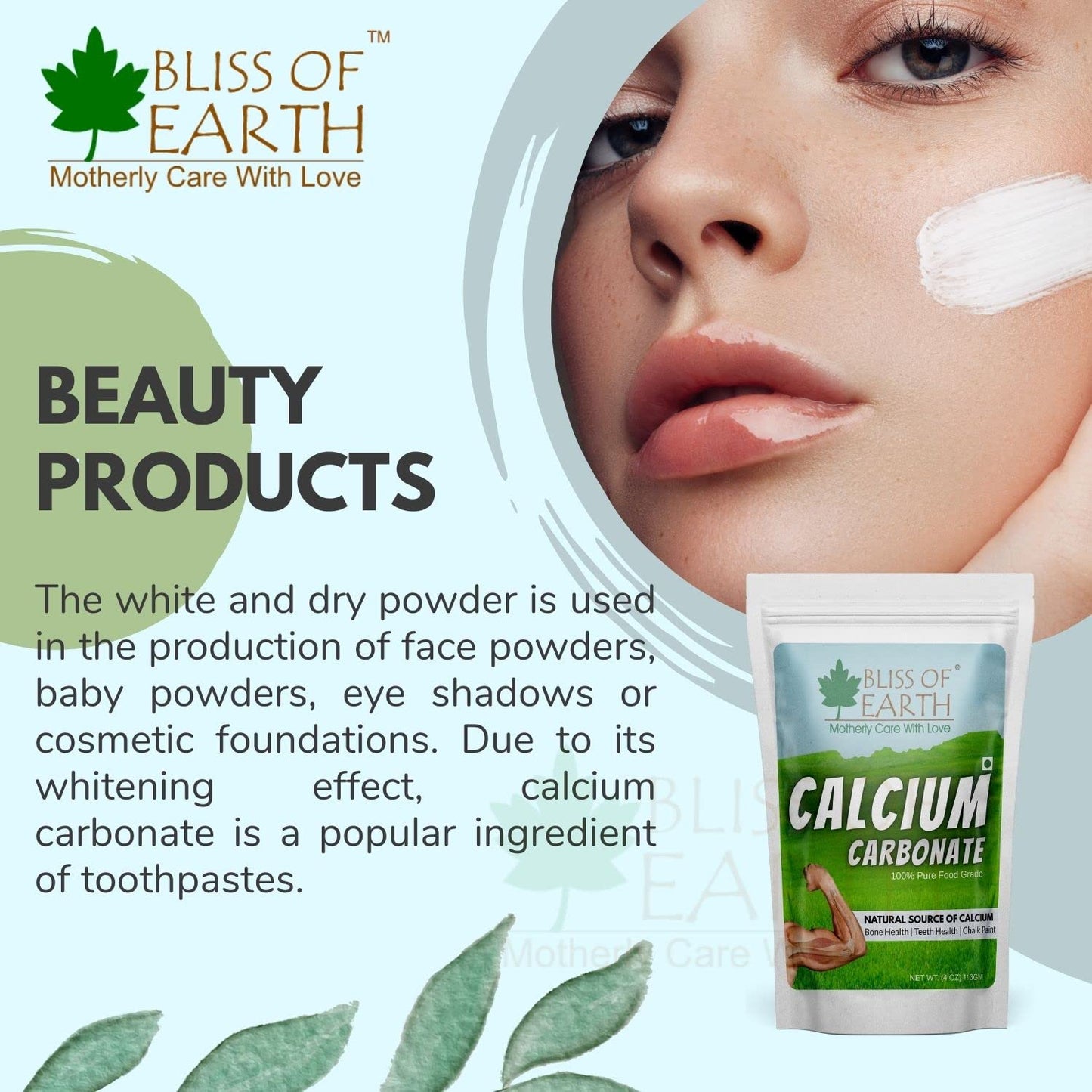 Bliss of Earth Calcium Carbonate Powder 113gm