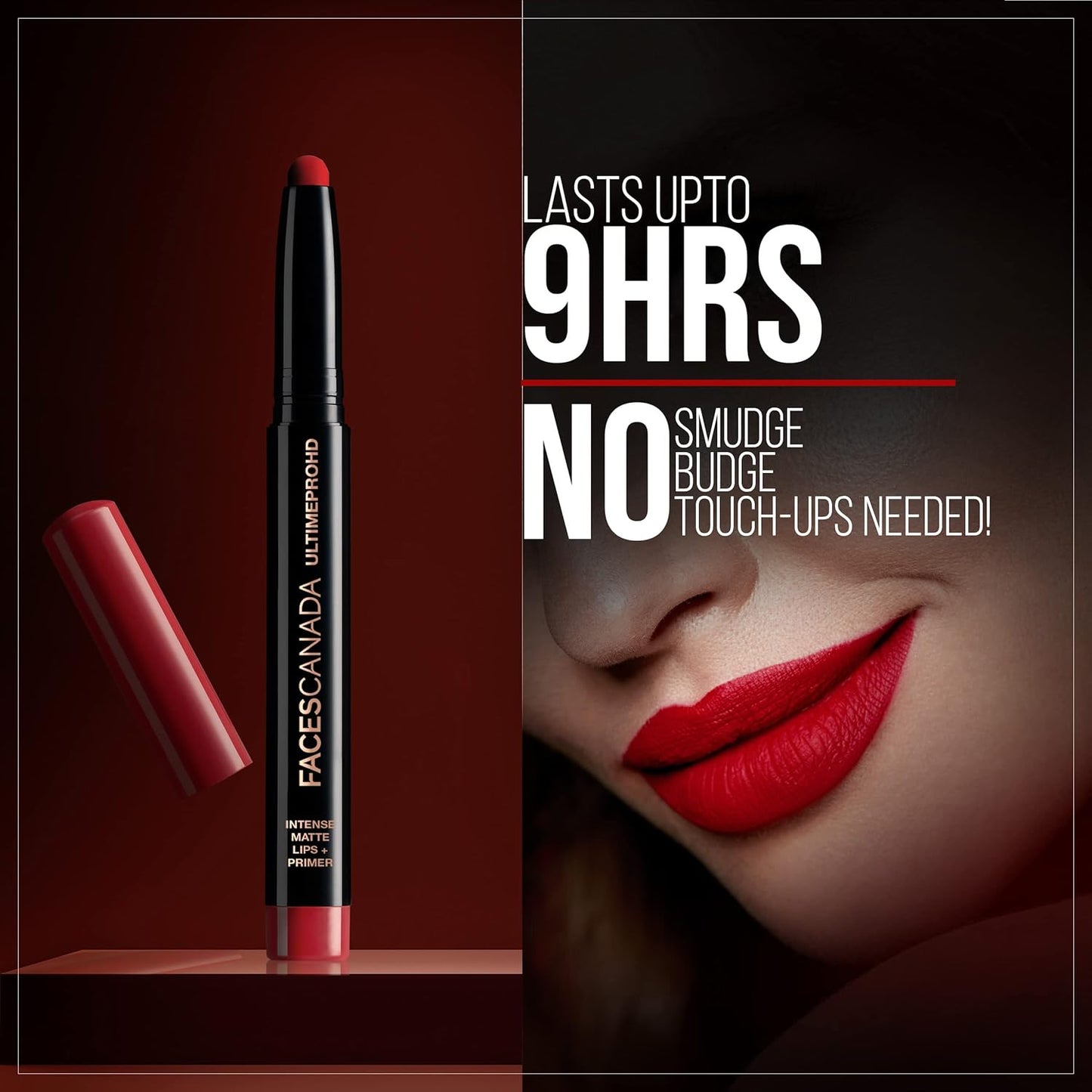 FACESCANADA Ultime Pro Hd Intense Matte Lipstick + Primer - Scandalous (Nude), 1.4G | 9Hr Long Stay | Flawless Hd Matte Finish | Intense Color | Lightweight | Smooth Glide | Primer Infused