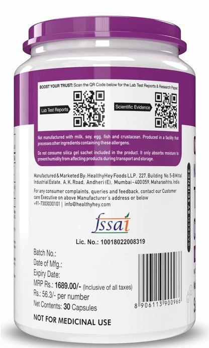 HealthyHey Nutrition NTC II Type 2 Collagen, Supports Cartilage and Joints, Pack of 30 Capsules