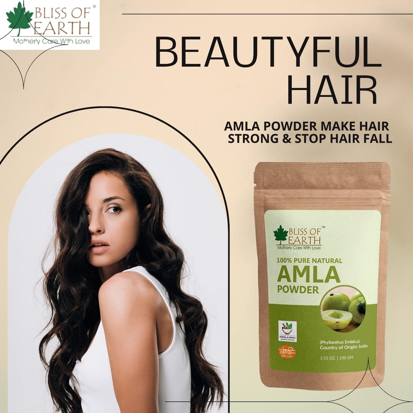 Bliss of Earth Amla Reetha Shikakai Bhringraj Hibiscus Powder â€“ Natural Hair Growth & Hair Mask â€“ 100gm Each, Pack of 5