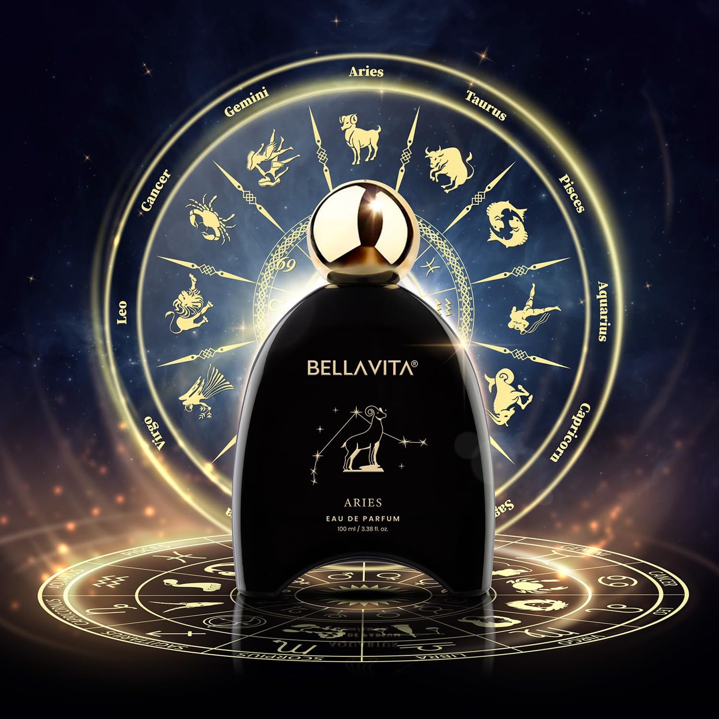 BELLAVITA Zodiac Collection Aries | Long Lasting Perfume for Man and Woman | EDP 100ml | Oud, Floral and Musk Premium Unisex Fragrance for Men and Women