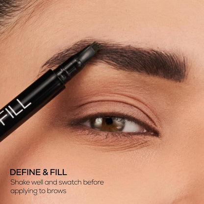 RENEE Browfill Eyebrow Pen - Brown | Waterproof & Smudge-Proof | One Swipe Application | Micro Precision | Natural & Long-Lasting Finish | For Denser & Fuller Eyebrows | Easy to Use | Cruelty-Free