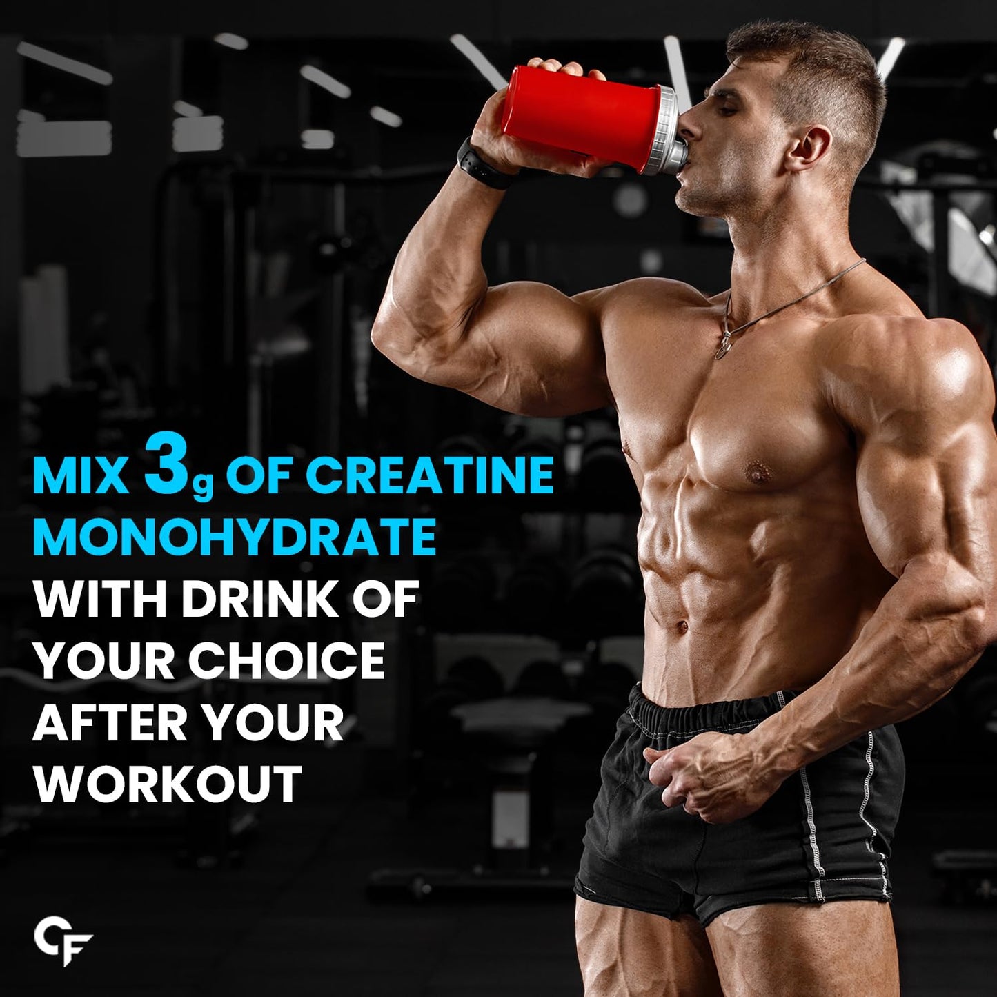 Carbamide Forte Monohydrate Creatine Powder Flavoured | Creatine Flavoured | Supplement for Lean Muscle Volumization, Strength & Energy - Blueberry - 62 Servings - 250 Grams