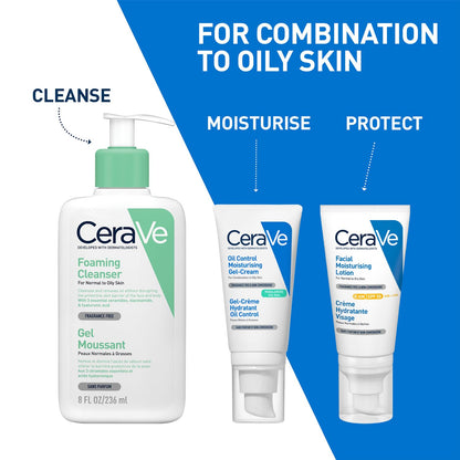 CeraVe Oil Control Gel Cream lightweight Moisturizer for Oily & Combination Skin with Ceramides, Hyaluronic Acid & Niacinamide | Dermatologist Recommended (52ml)