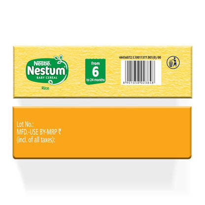 Nestum Baby Cereal â€“ From 6 to 24 Months, Rice, 300g/325g, Bag-in-Box Pack (weight may vary)
