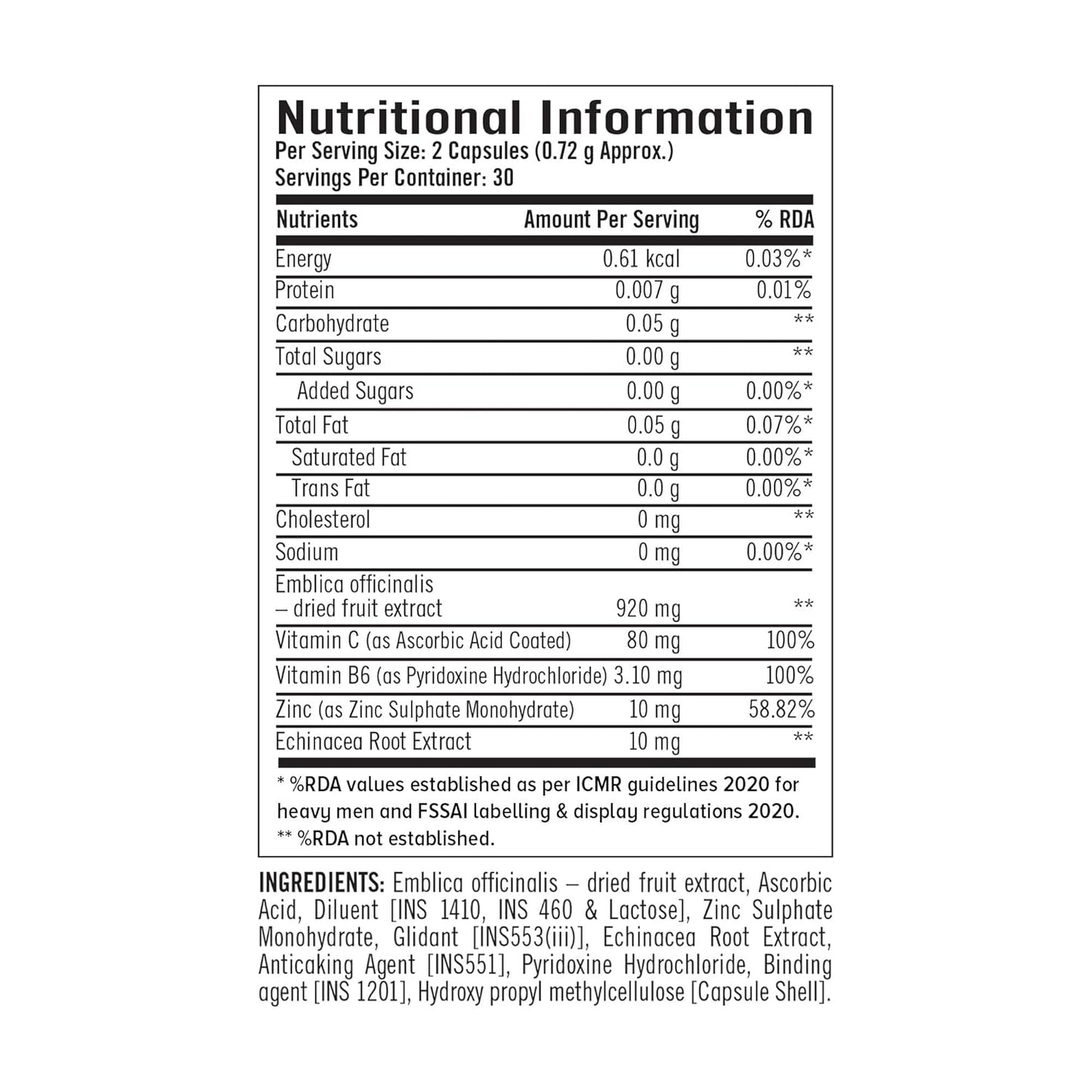 GNC Immune Formula | 60 Veg Capsules | Strengthens Immune System | Reduces Common Cold Risks | Protects Against Infections | Vitamin C, Zinc, Amla & Vitamin B6 | For Men & Women