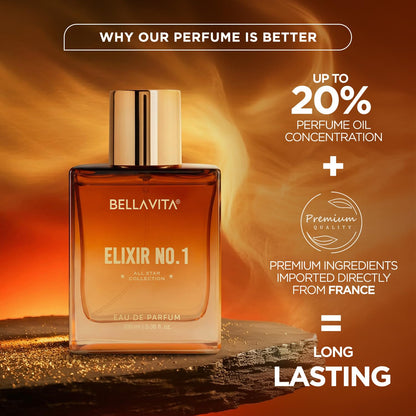 BELLAVITA Elixir EDP | Perfume for Man | Long Lasting | 100ml | Lavender & Musk | Premium Perfume for Men