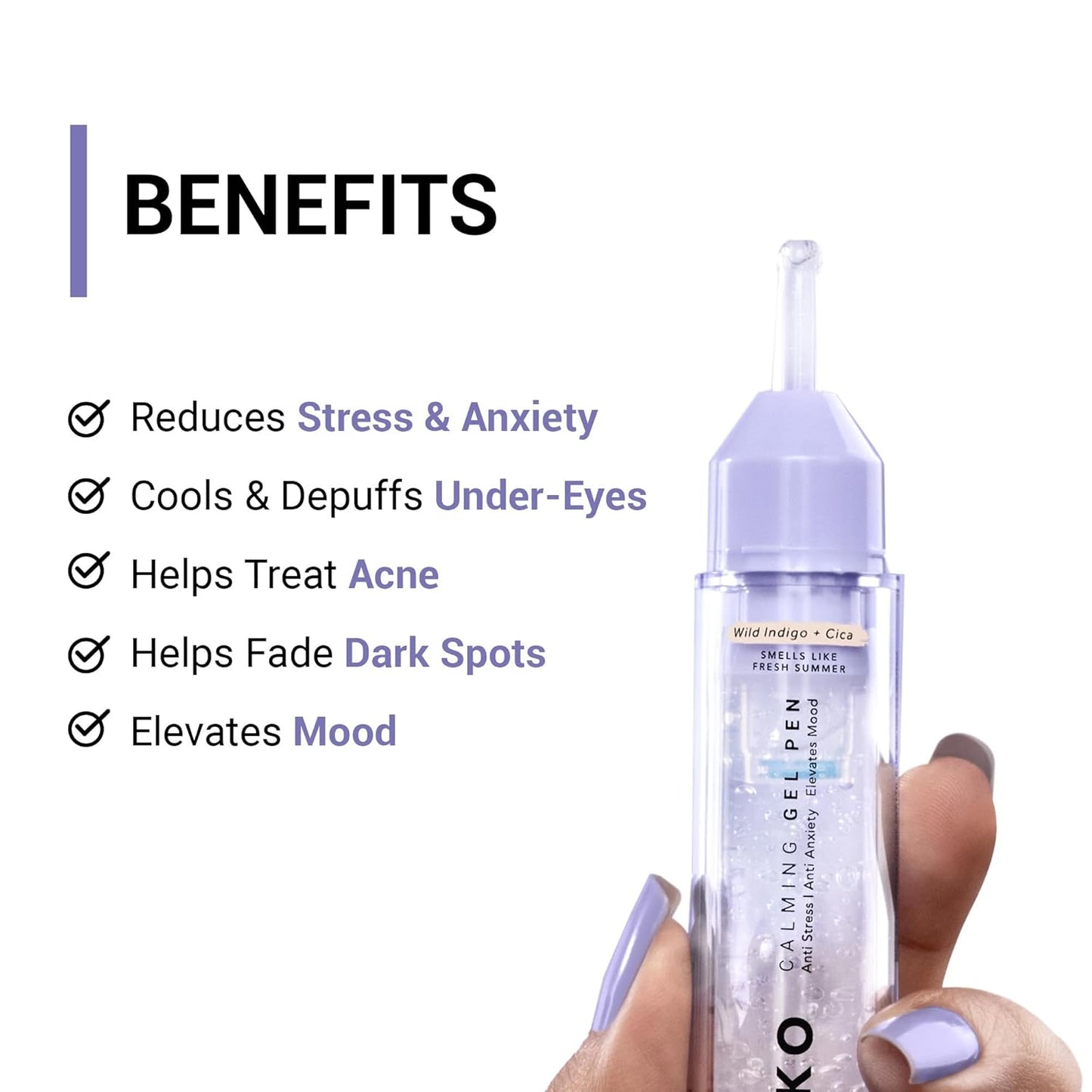 SEREKO Calming Under Eye Gel Pen for Dark Circles, Puffiness & Stress Reduction | With Niacinamide & Cica | Brightens Tired Eyes | Suitable for Men & Women | 10ml