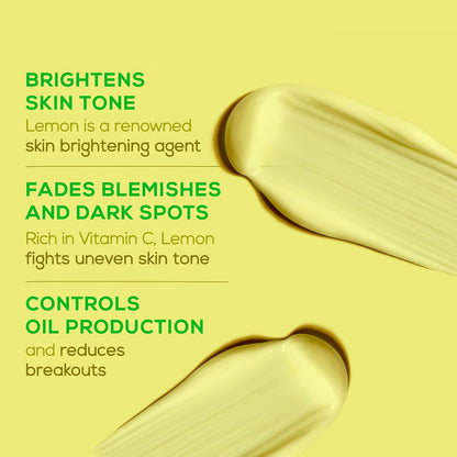 Joy Skin Fruits Lemon Brightening Face Wash 200ml | with Vitamin C for Glowing Skin | Reduces Dark Spots, Removes Excess Oil & Dirt | For Normal to Oily Skin