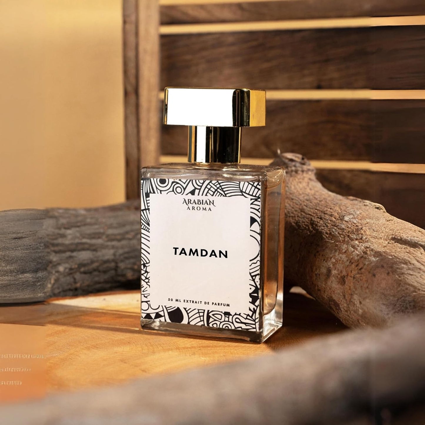 Arabian Aroma Tamdan Perfume for Men â€“ Long Lasting Extrait De Parfum with Woody, Amberwood, Lime & Sandalwood Notes â€“ Aromatic Spicy Fragrance â€“ inspired Masculine Scent â€“ 50ml