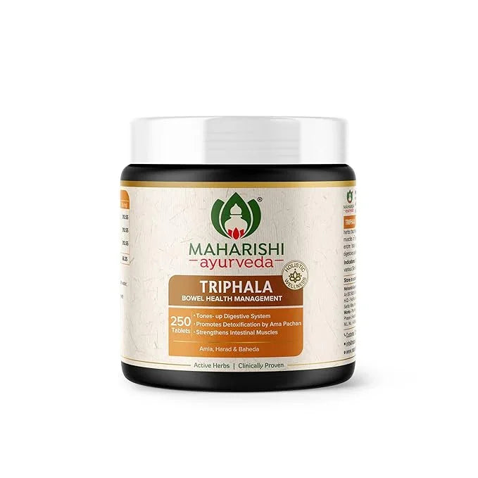 Maharishi Ayurveda Triphala Tablets 1000mg | Supports Healthy Digestion | Improves Bowel Wellness| Relieves Constipation | Pure Herbs Used |100% Ayurvedic
