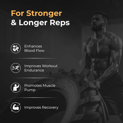 Nutrabay Gold L-Arginine Supplement Powder 120g, Lemon Flavor â€“ Pre Workout Amino Acid for Endurance, Muscle Building & Faster Recovery| Tested for Purity | 100% Authentic