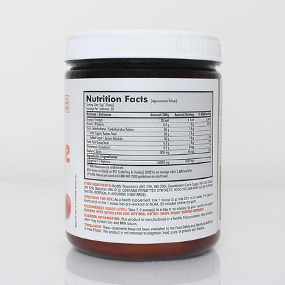 L-Arginine | Pharmaceutical Grade L-Arginine | Improves Exercise Performance | Supports Protein Synthesis | Fuels Muscle Cells | Nitric Oxide Precursor | (Blood Orange) (150 grams)