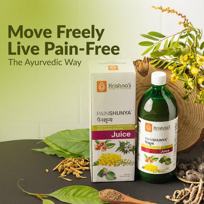 Krishna's Painshunya Juice â€“ Enriched With 12 herbs - Ayurvedic Herbal Juice for Joint Pain Relief & Body Comfort - 1000 ml