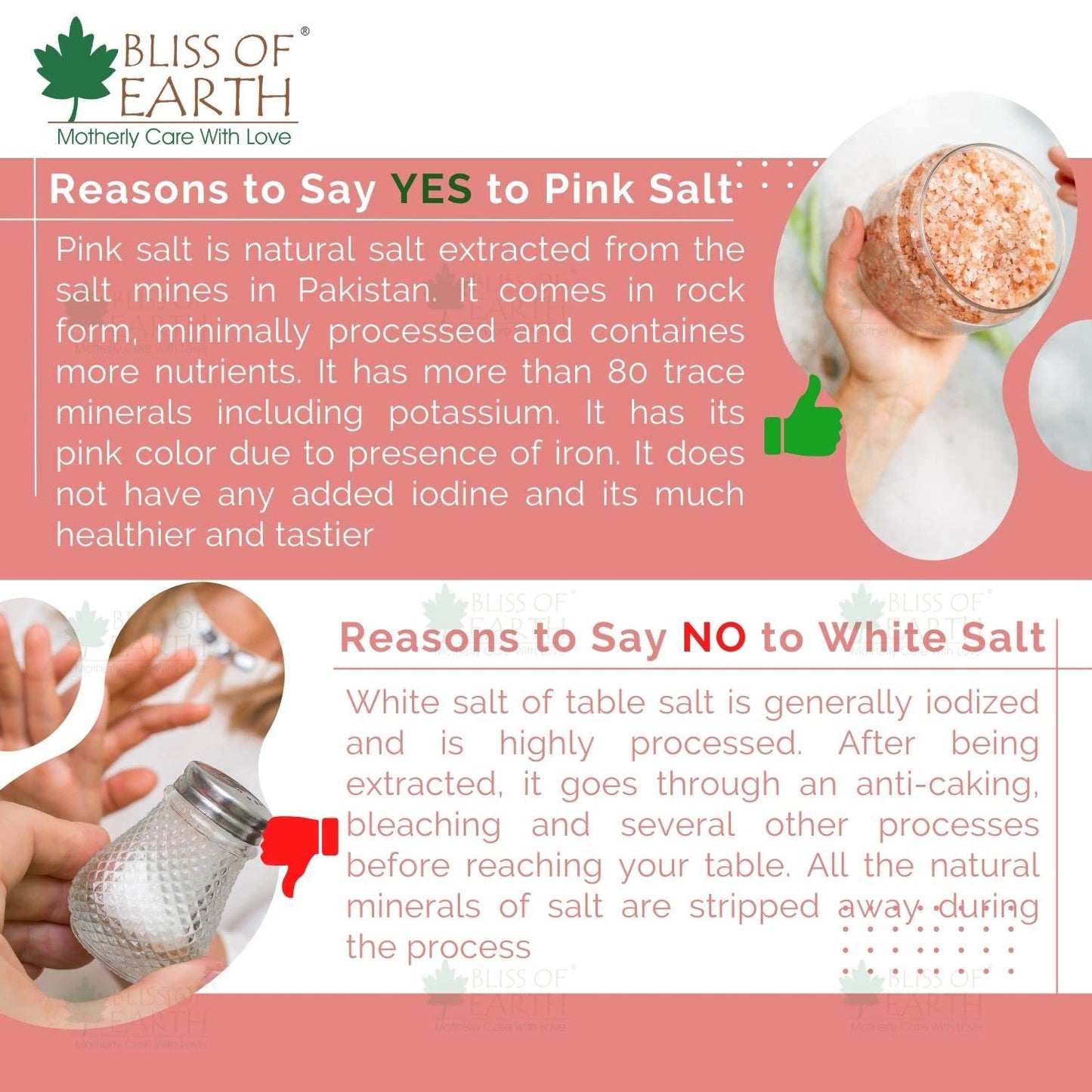 Bliss of Earth 1KG Granular Pakistani Himalayan Pink Salt Non Iodized for weight loss & Healthy Cooking, Natural Substitute of White Salt