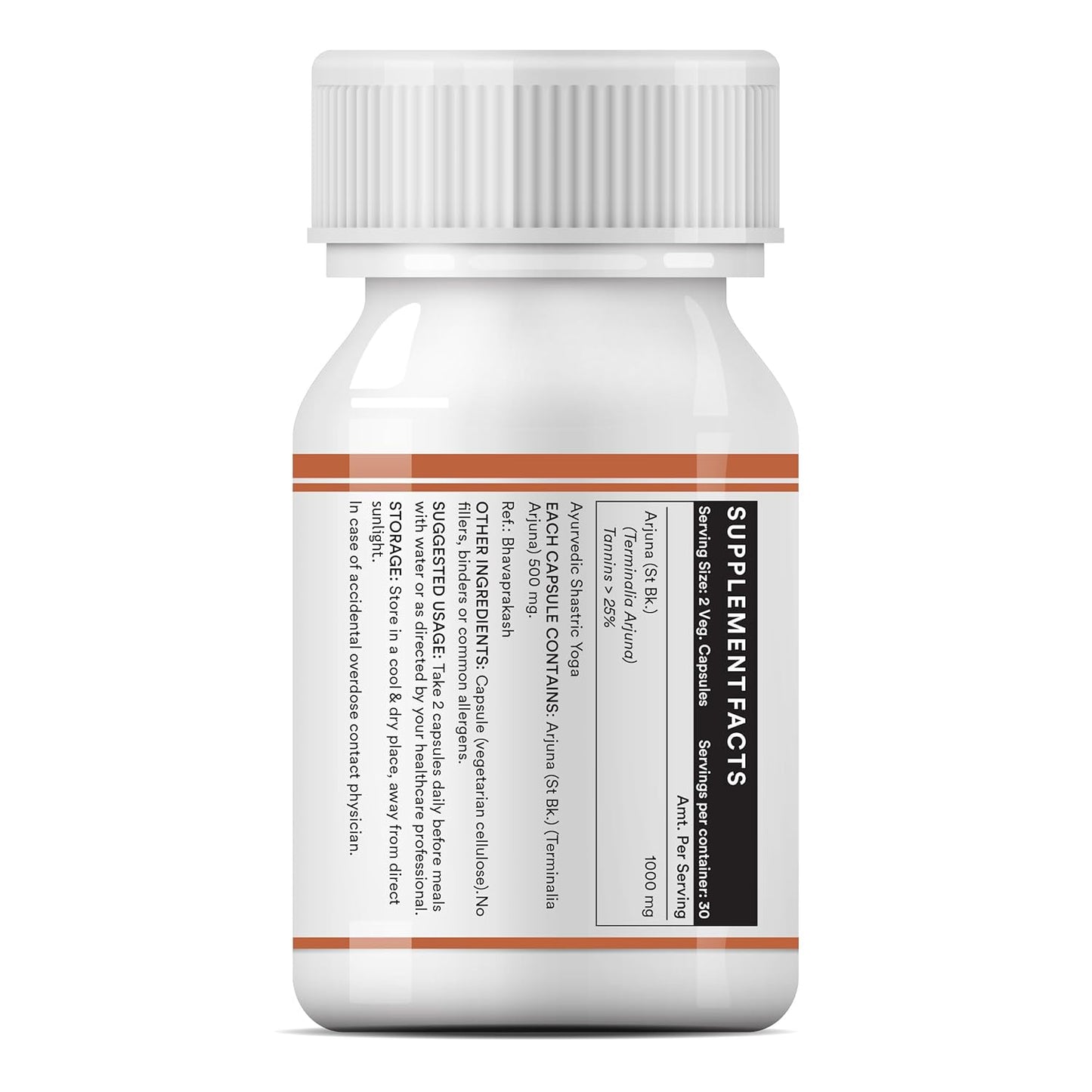INLIFE Arjuna Capsules 500mg | Herbal Extract | Ayurvedic Supplement - 60 Vegetarian Capsules