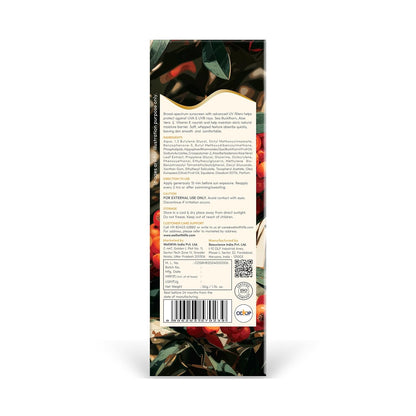 WellWith SPF 50 PA ++++ Whipped Sunscreen with Sea Buckthorn , Aloe Vera , Vitamin E | Broad Spectrum UVA & UVB Protection | Hyper Pigmentation , Lightweight, Hydrating , Non-Greasy | Daily Sunscreen for All Skin Types | 50gm