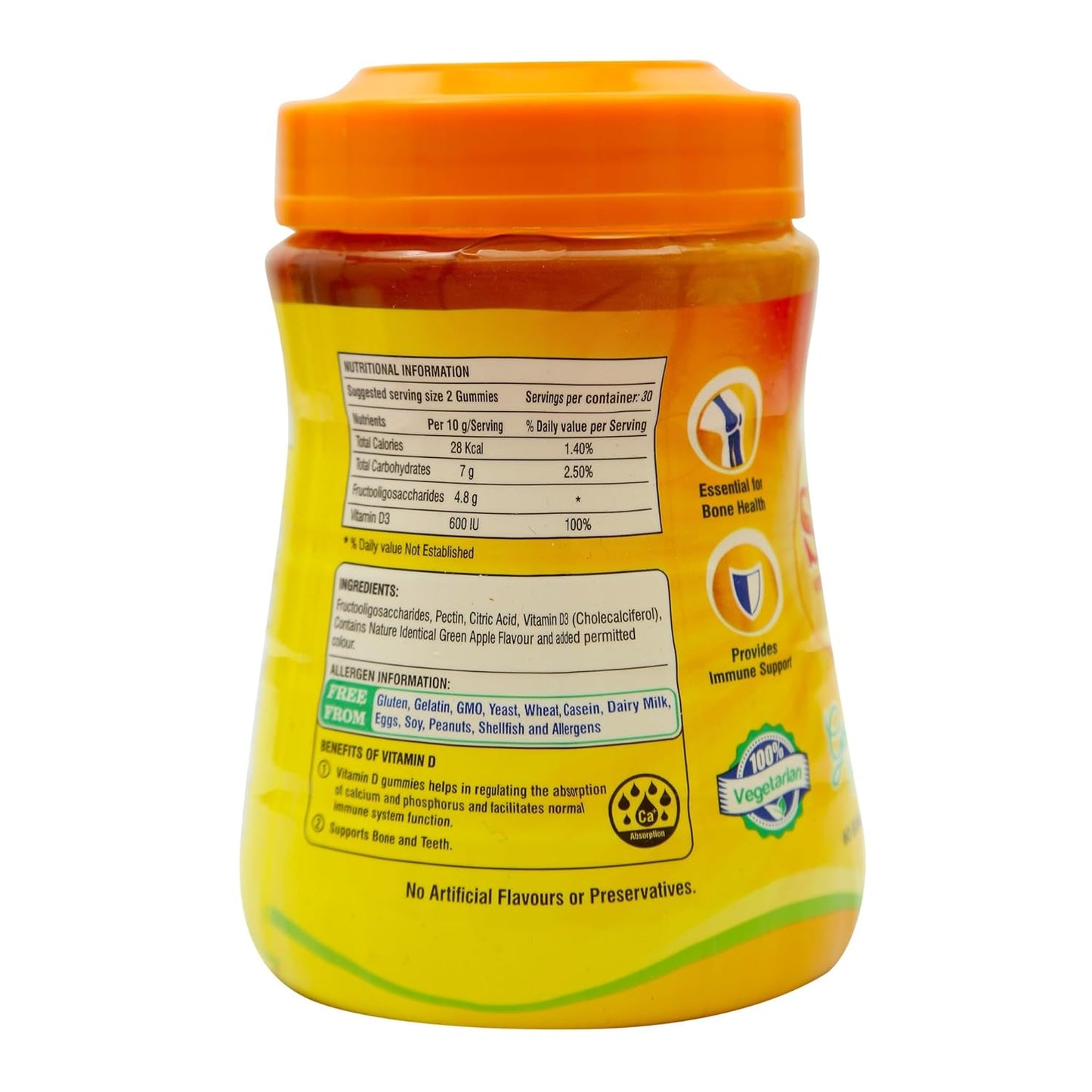 BRITISH BIOLOGICALS | Sirus Vitamin D3 Gummies | Supports Immune System, Bones, Teeth, Brain and Nervous System | Sugar Free | Green Apple Flavor | 60 Gummies | Gluten Free | 300 g