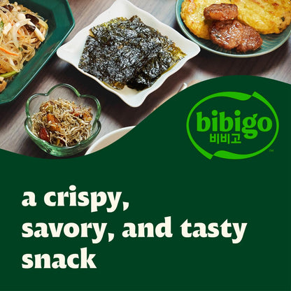 Bibigo Wasabi Flavor Seaweed Snack, Non GMO, Gluten Free, 0.35 Ounces (Pack Of 1)