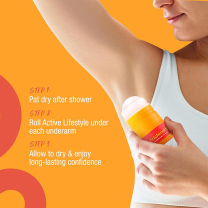 Secret Temptation Brightening Antiperspirant Non Sticky Roll On Deodorant Stick For Women, Reduce Underarm Darkness, Brightens & Evens Out Skin Tone, Zinc Oxide & Niacinamide, 50ml