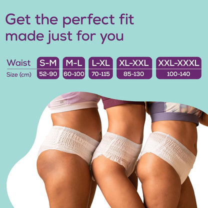 Evereve Period Panty For Girls & Women, (XL-XXL), 10 Pcs, 360 Degree Coverage, 0% Leaks, High Absorbency For Heavy Flow, Maternity Delivery Pads, Postpartum & Overnight Protection, Disposable Panty