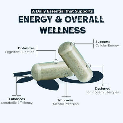 Vitamin B12 Supplement â€“ 1000mcg Plant-Based Veg Capsules for Energy, Metabolism & Nerve Support | Boosts Vitality & Wellness | Supports Red Blood Cells | 60 Capsules
