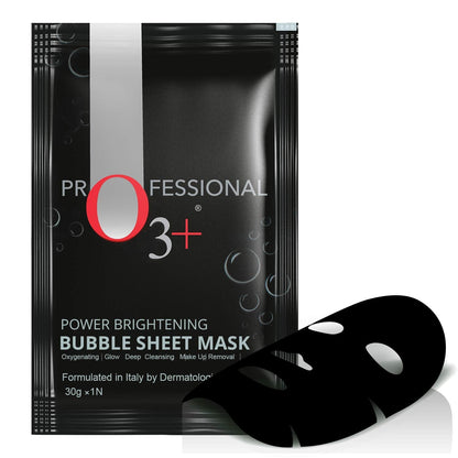 O3+ Power Brightening Bubble Sheet Mask for Deep cleansing and glowing skin (60gm ,Pack of 2)