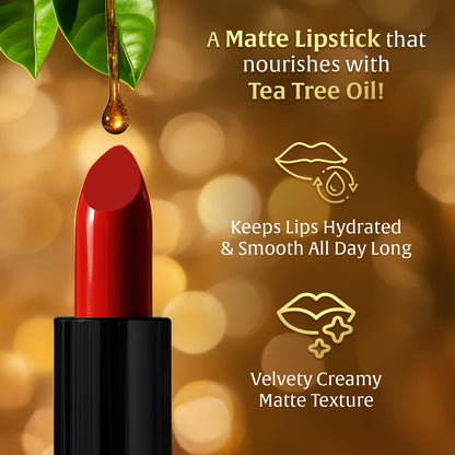 FACES CANADA Comfy Matte Velvet Touch Lipstick - Peach Cobbler 07, 4.2g | Velvety Matte Finish | 8HR Longstay | Intense Colour | Hydrating Lips | Smooth Application