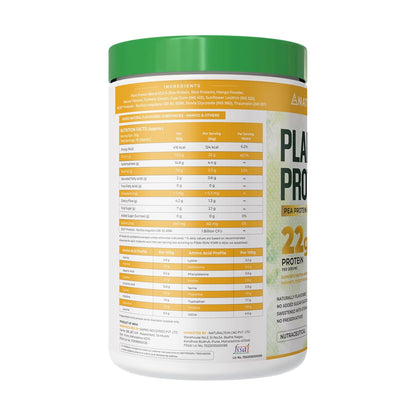 NATURALTEIN Plant Protein â€“ 22g Clean Protein with BC30 Probiotic | Trusted Natural Blend for Strength, Energy & Gut Health | Delicious Natural Mango flavour | No Sugar, Just Pure Wellness