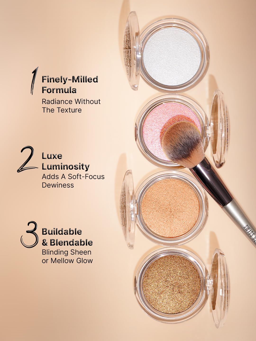Swiss Beauty Select Cushion Mousse Highlighter| Lit-From-Within Finish | Glowy & Dewy Skin | Enriched With Nourishing Macadamia Oil | Four Gorgeous Shades | Shade-2. Pink Frost, 10g