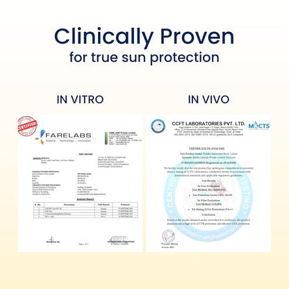 WishCare Sunscreen Body Lotion with SPF 50 PA+++ In-Vivo Tested | Body Sunscreen With Broad Spectrum UVA & UVB Protection, No White Cast | With Carrot Seed & Raspberry | For All Skin Types | For Women & Men | 100ml