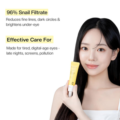 Mirabelle Korea Snail Miin Real Revolution Eye Cream 30g | Reduces Dark Circles, Wrinkles & Fine Lines | Korean Skincare | For Women & Men