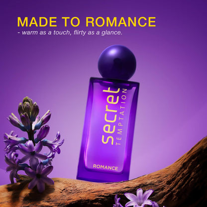 Secret Temptation Romance Eau De Parfum for Women, Long Lasting Chypre Green Everyday Wear Fragrance 100 ml