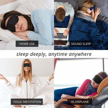 Friends of MeditationÂ® 100% Mulberry Silk Sleep Mask â€“ Pure Silk Eye Mask for Sleeping, Super Smooth Blackout Blindfold, Soft Adjustable Strap, Luxury Eye Cover for Travel, Meditation (Black)