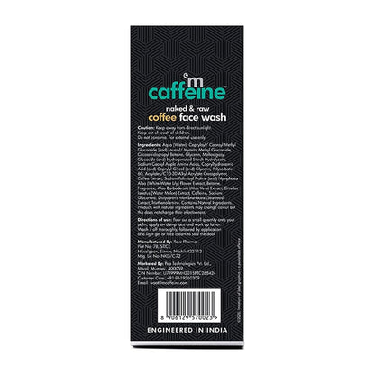 mCaffeine Deep Cleansing Coffee Face Wash for Oil Control | De Tan Face Wash for Men & Women | Daily Use Anti Pollution Face Wash For Summers | 100ml