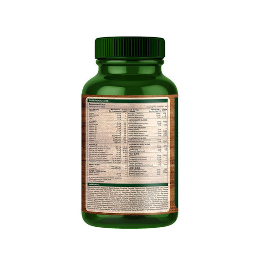 Plant Based Wholefood Multivitamin for Women Enriched with 51 Ingredients Includes Micronutrients, Amino Acids, Superfood Greens, Fruits, Vegetables & other Extract & Powder â€“ 60 Tablets