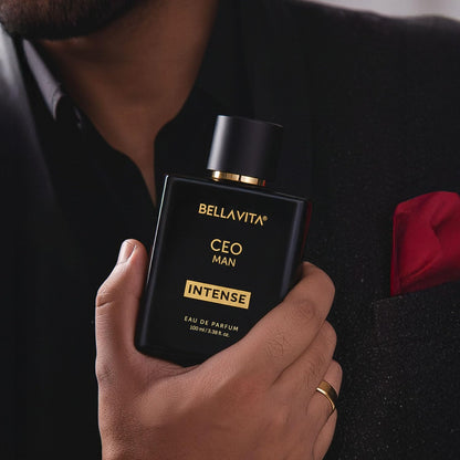 Bella Vita Luxury CEO Men Intense Long Lasting Perfume for Man | EDP 100ml | Bergamot, Lavender & Orchid | Citrus, Woody and Musky Premium Fragrance Scent