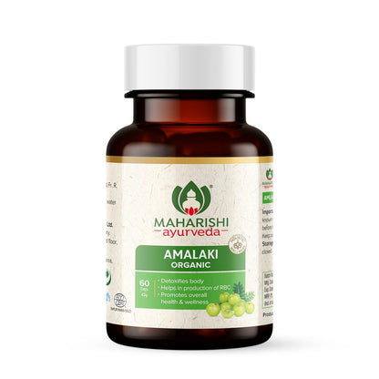 Maharishi Ayurveda Organic Amalaki Capsules 700 MG | Amla Rasayana | Detoxifies Body | Rich In Vitamin C | Boosts Immunity | Improves Digestion (60 Capsules)