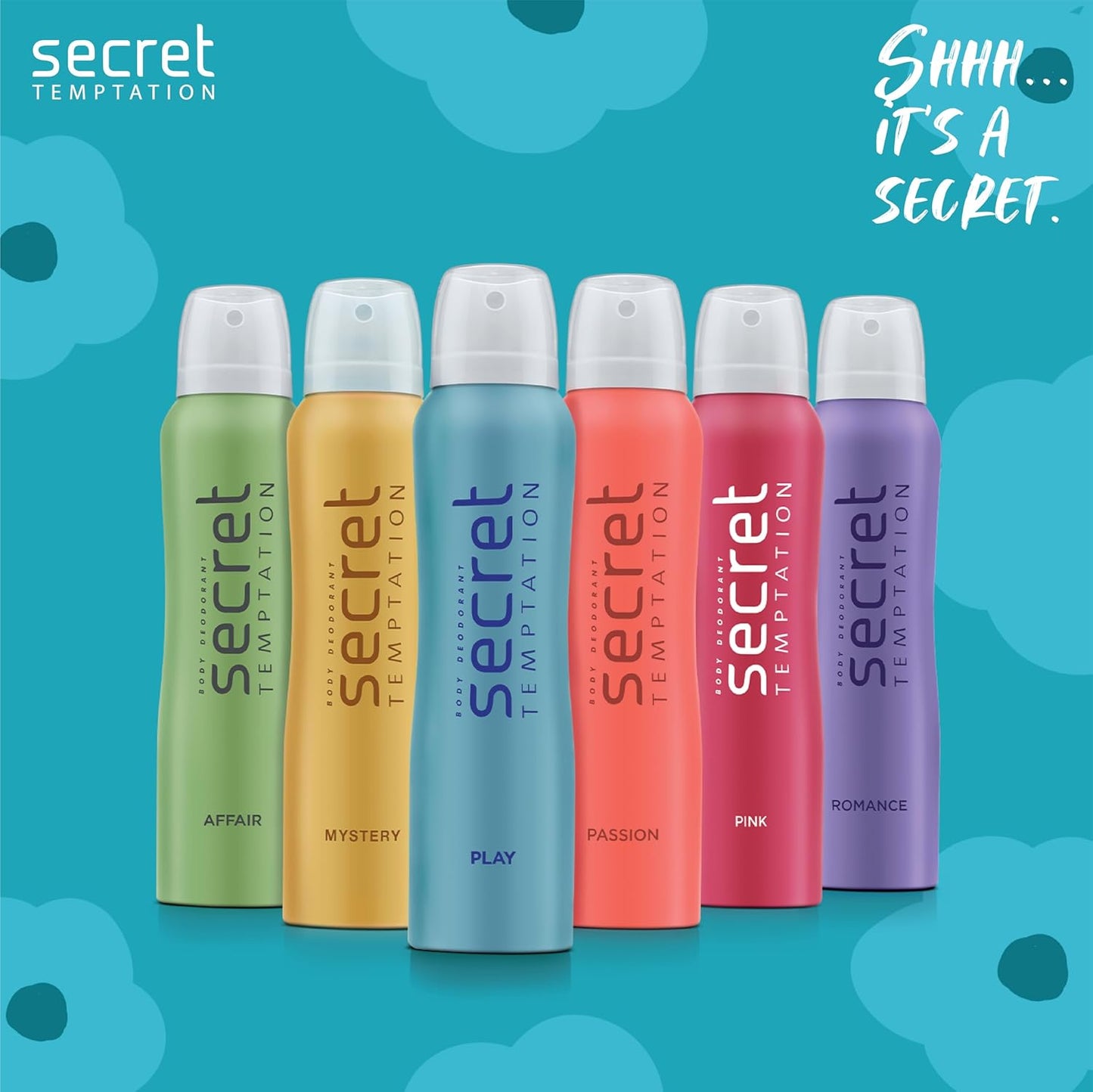 Secret Temptation Play Deodorant for Women, 150ml, Sophisticated Floral Freshness for Office Wear, Delicate Fragrance with A Winning Attitude