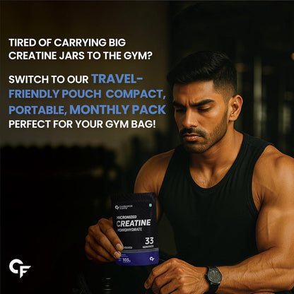 Carbamide Forte Creatine Mono hydrate Powder | Micronized Monohydrate Creatine 103g | Micronized Monohydrate Supplement for Lean Muscle, Strength & Energy - Unflavoured - 33 Servings - 103g