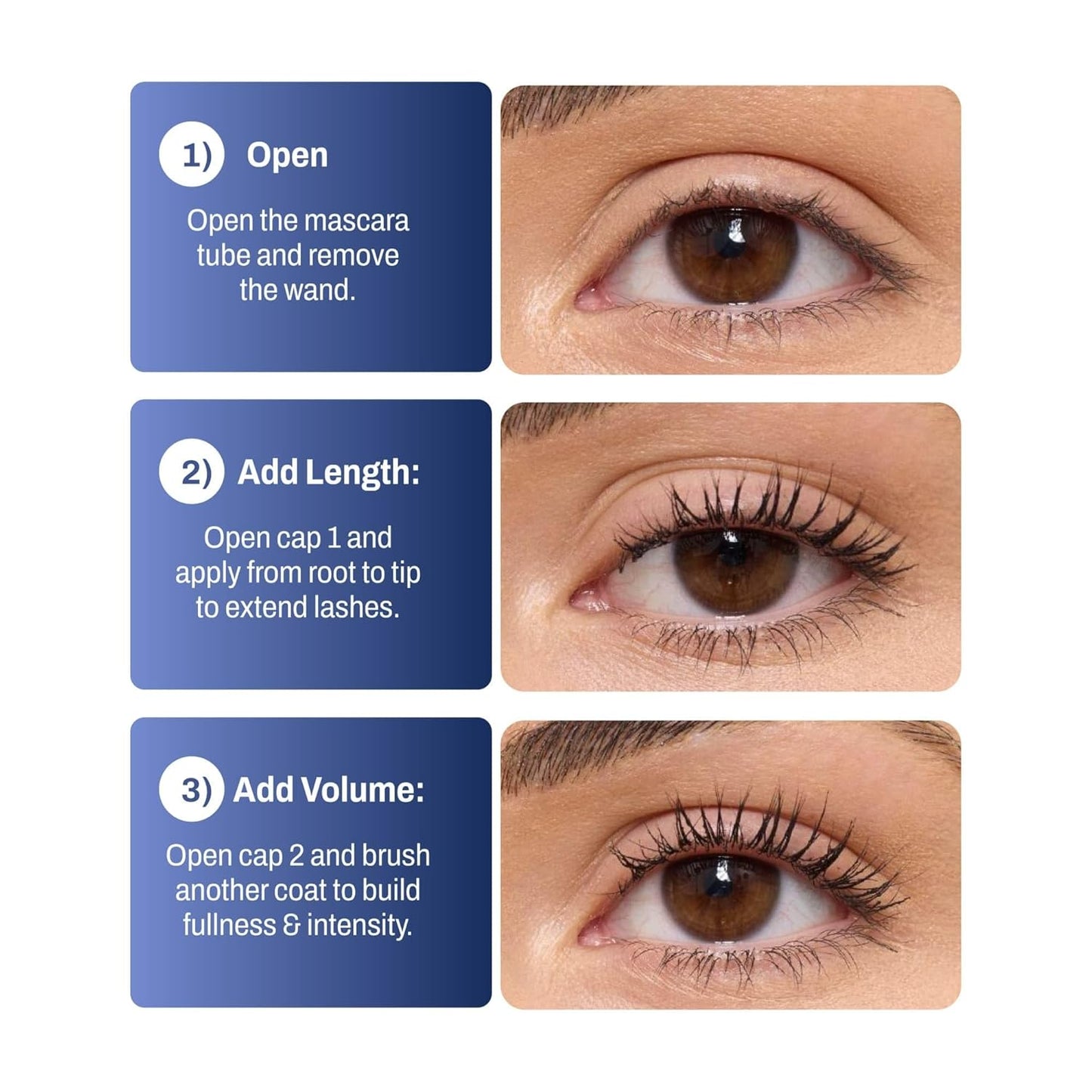 MARS Double Trouble 2-in-1 Mascara (15 ml) | Maximum Volume & Extended Length | Upto 18 Hours | Intense Jet Black | Long Lasting, Clump Free Mascara | Waterproof and Smudge-Proof