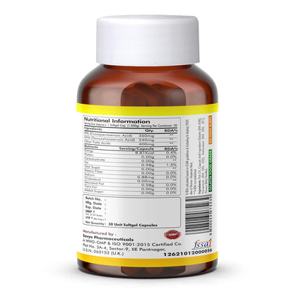 Fytika Omega 1000-30 Softgels (pack of 1) | Fish Oil Omega3 1000 mg| Omega3 fatty acids,EPA & DHA| For Heart, Brain, Joint & Muscle Support| Omega 3 Capsule For Men & Women