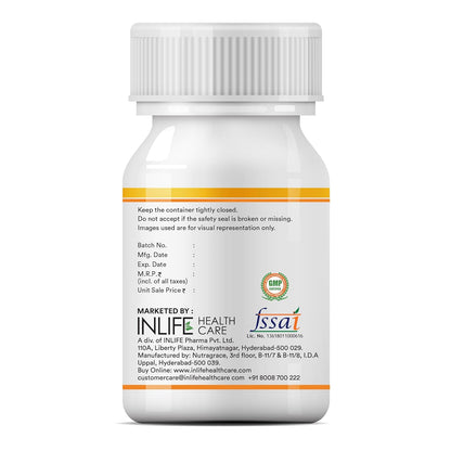 INLIFE Turmeric Oil Capsules, Faster Absorption than Extract, Antioxidant & Natural Detoxifier Supplement for Men & Women, 500mg â€“ 60 Liquid Filled Vegetarian Capsules (Pack of 1)